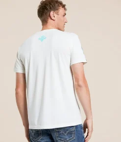Affliction Caustic Ember T-Shirt Vintage White Outlet
