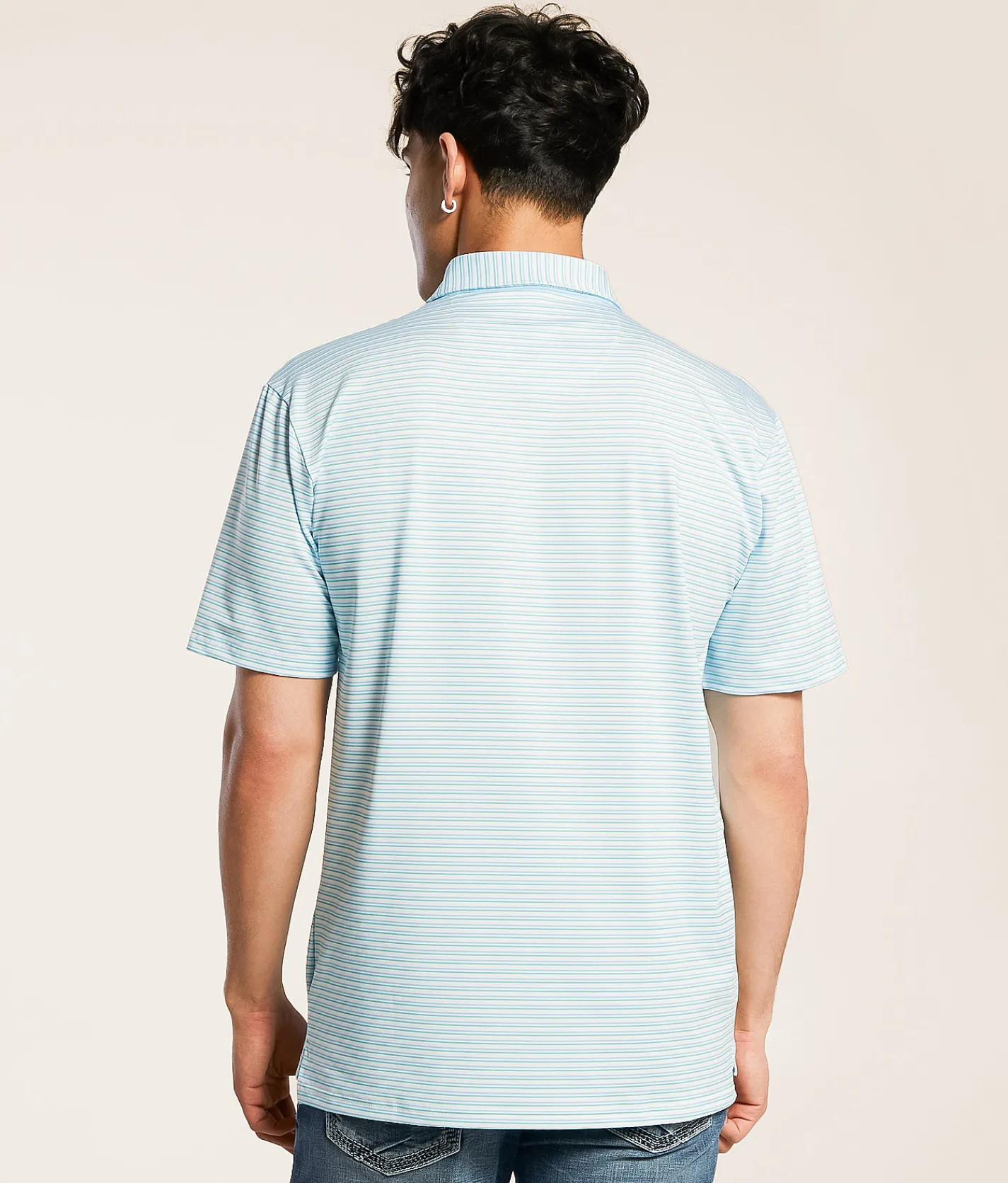 Roost Waterfowl Cayuga Performance Polo Blue Green Clearance