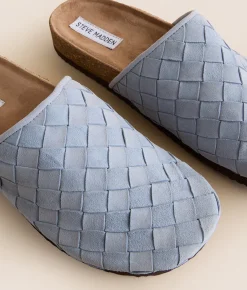 Shoes | Steve Madden Cecily Suede Clog Lt Blue Suede