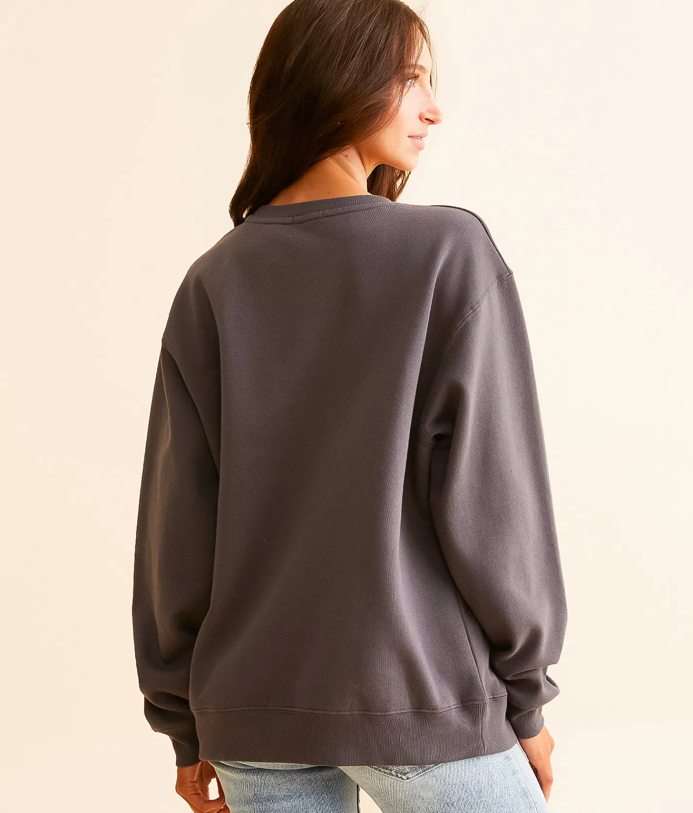 Modish Rebel Celestial Steer Head Pullover Washed Grey Online