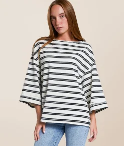 Tops | Free People Cest La Vie T-Shirt Black Combo