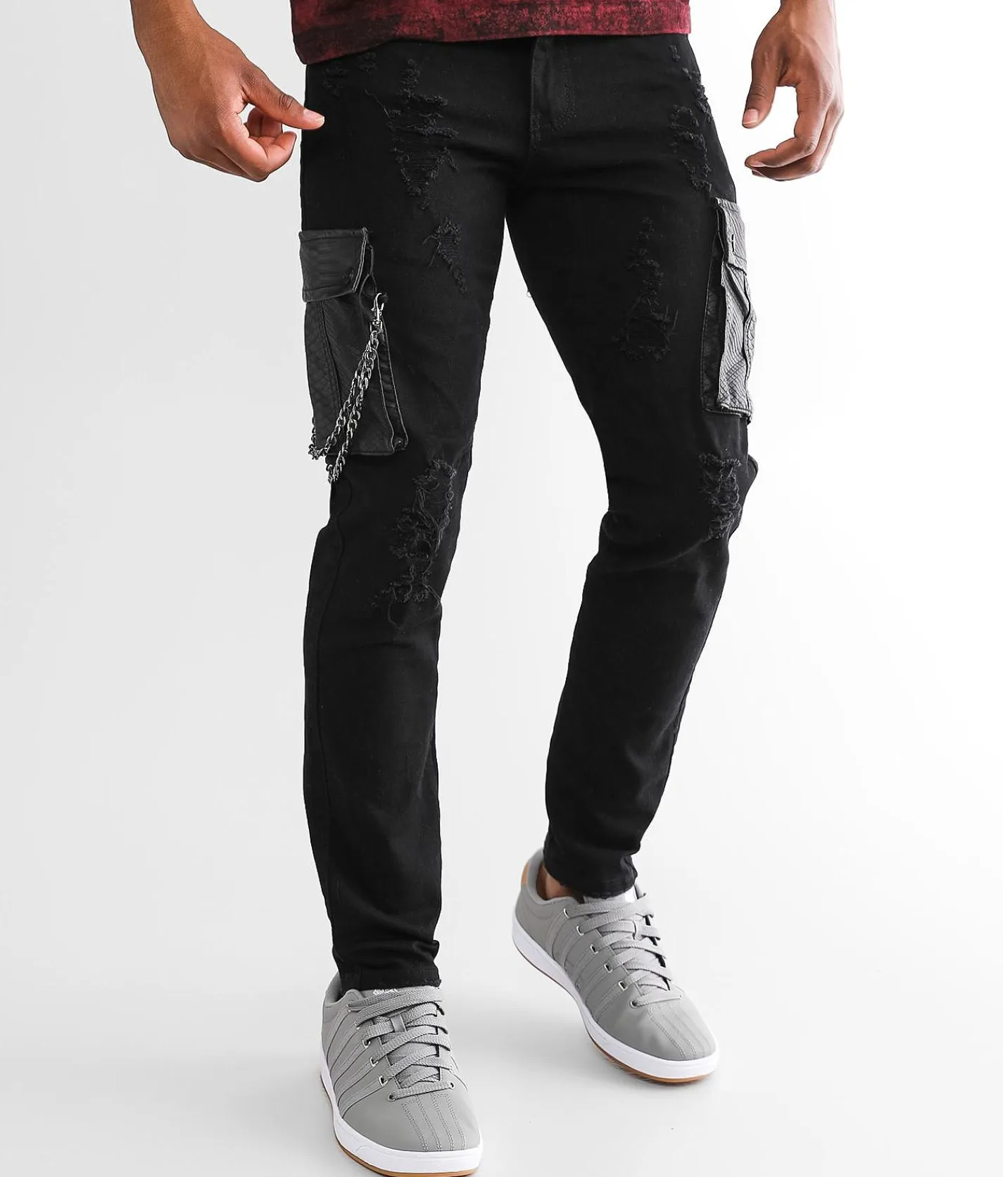 PREME Chain Skinny Stretch Jean Black Discount