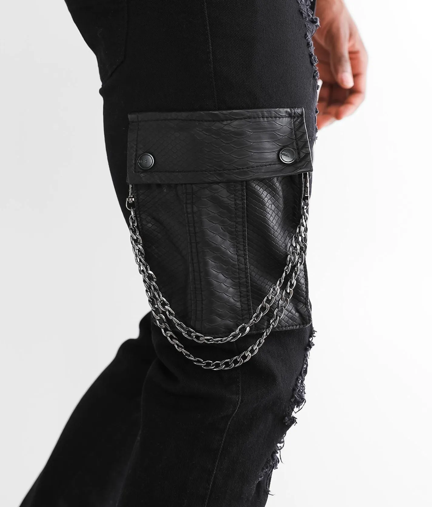 PREME Chain Skinny Stretch Jean Black Discount