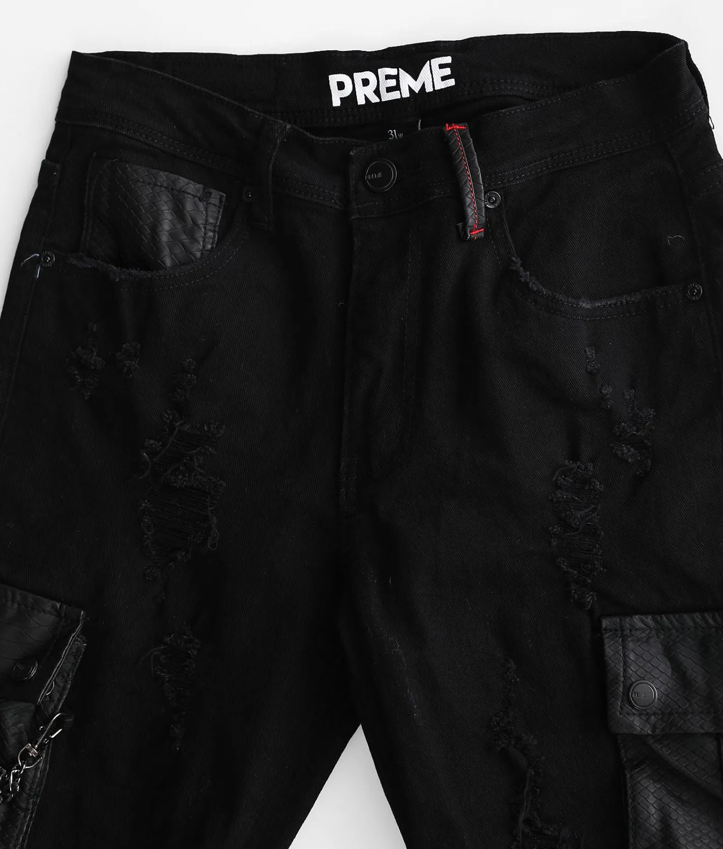 PREME Chain Skinny Stretch Jean Black Discount