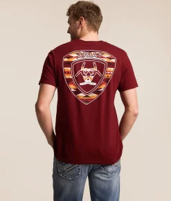 Ariat Chalk Blanket Shield T-Shirt Cabernet Clearance