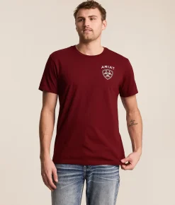 Tops | Ariat Chalk Blanket Shield T-Shirt Cabernet