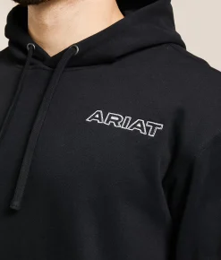 Ariat Chalk Diamond Hooded Sweatshirt Black New