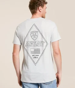 Tops|Graphic T-Shirts | Ariat Chalk Diamond T-Shirt Ash