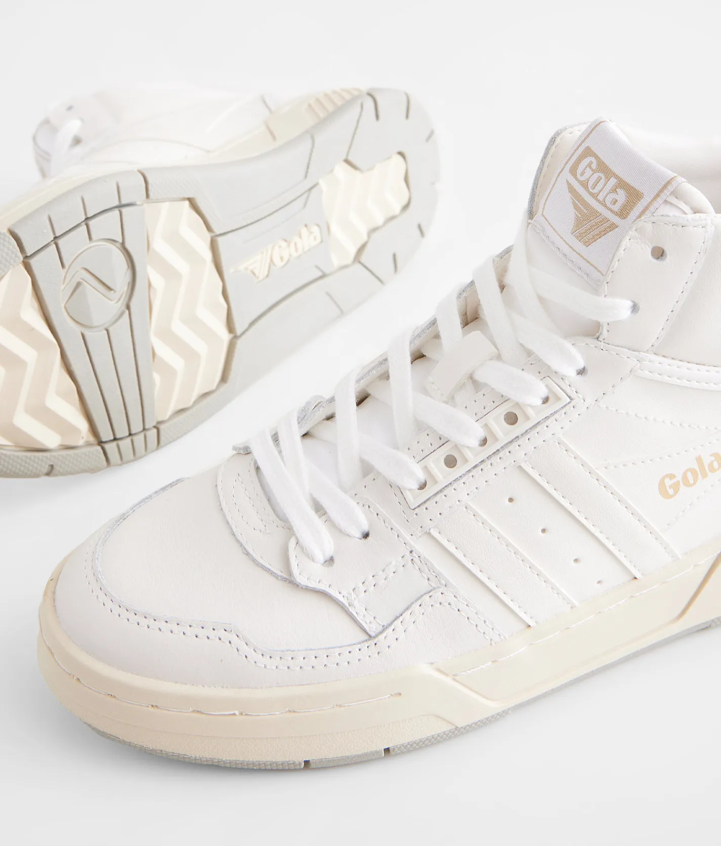 Gola® Challenge Hi Leather Sneaker White White White Clearance