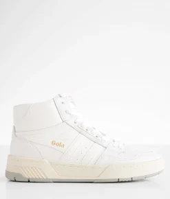 Gola® Challenge Hi Leather Sneaker White White White Clearance