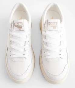 Shoes | Gola® Challenge Leather Sneaker White White White