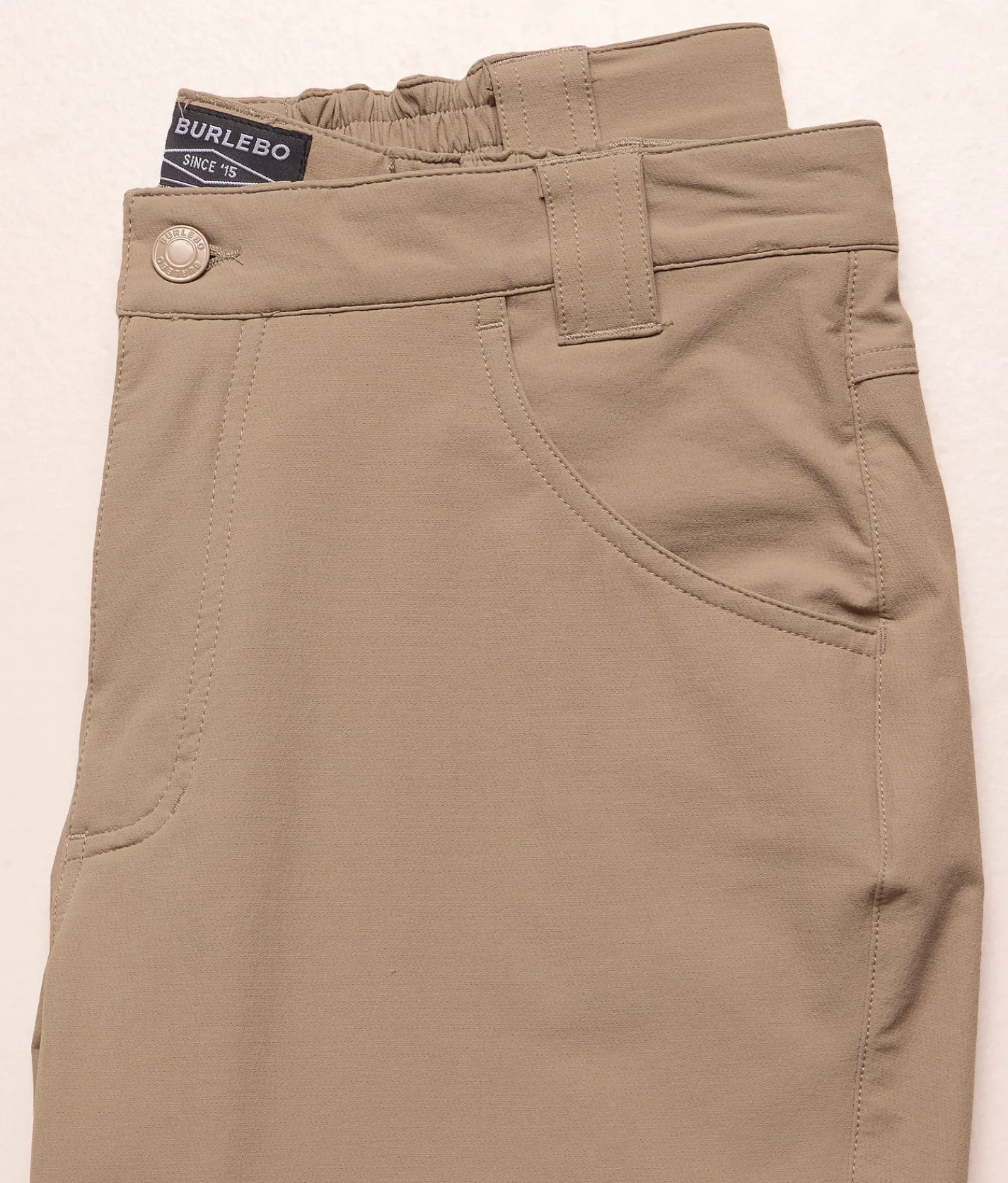 Bottoms|Activewear | BURLEBO Challenger Performance Stretch Pant Cobblestone Khaki