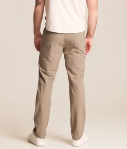 Bottoms|Activewear | BURLEBO Challenger Performance Stretch Pant Cobblestone Khaki