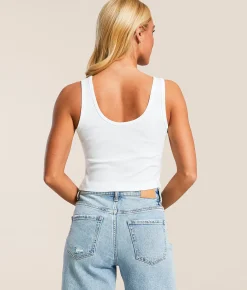 Tops | Hurley Championship Cropped Tank Top White