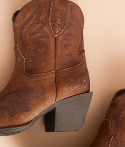 Shoes | Ariat Chandler Leather Western Ankle Boot Distressed Brown