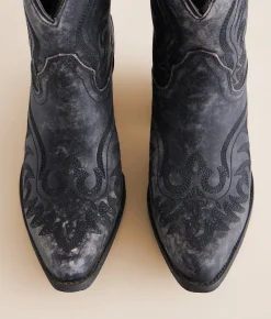 Ariat Chandler Leather Western Ankle Boot Black New