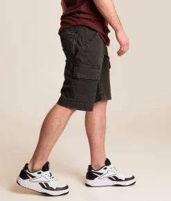 Bottoms|Shorts | Rock Revival Stretch Cargo Short Charcoal