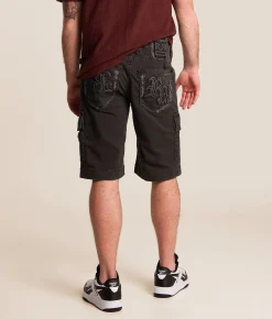 Bottoms|Shorts | Rock Revival Stretch Cargo Short Charcoal