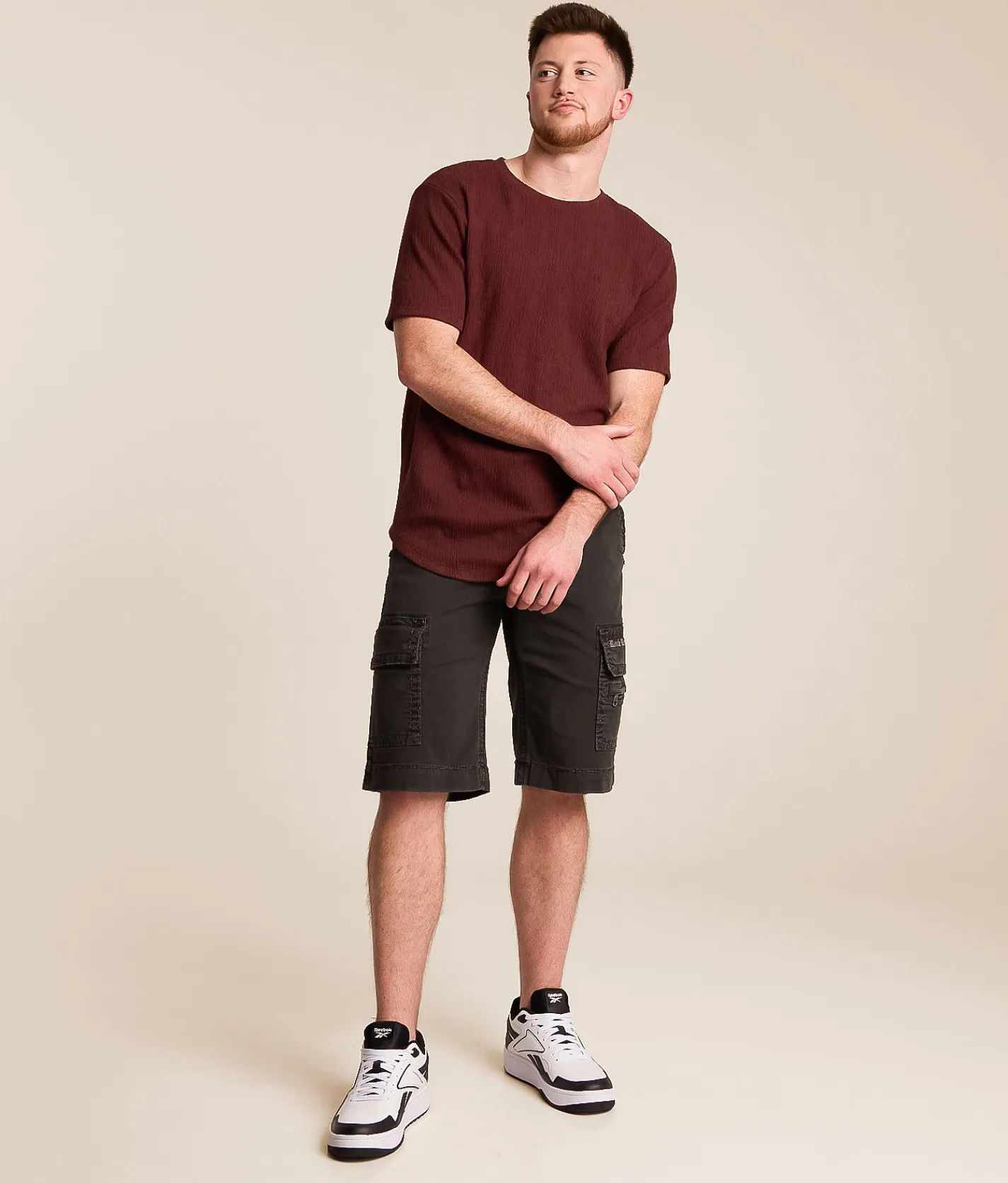Bottoms|Shorts | Rock Revival Stretch Cargo Short Charcoal