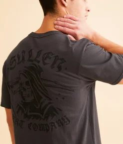 Sullen Chareaper T-Shirt Gray Pinstripe Online