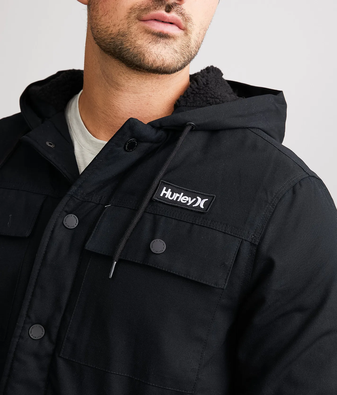 Coats & Jackets | Hurley Charger Hooded Jacket Grey