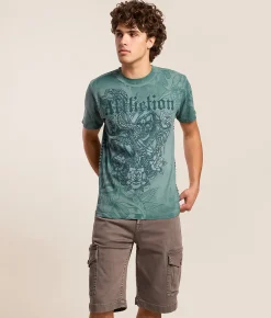 Tops|Graphic T-Shirts | Affliction Charred Harvest T-Shirt Trellis Reactive