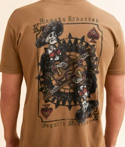 Freedom Ranch Charro Card T-Shirt Timberwolf Sale