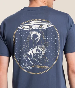 Tops|Graphic T-Shirts | Sendero Provisions Co. Charros & Aliens T-Shirt Navy