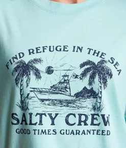 Salty Crew Charter Skimmer T-Shirt Aquamarine