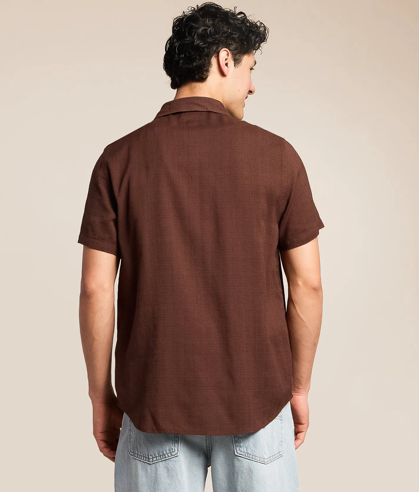 Brixton Charter Slub Shirt Chocolate Online