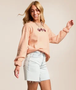 Billabong Chasing Horizons Oversized Pullover Light Peach Outlet