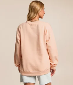 Billabong Chasing Horizons Oversized Pullover Light Peach Outlet