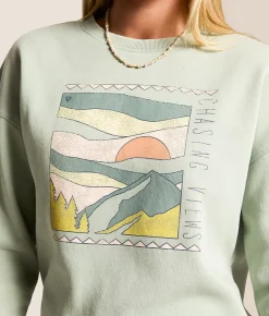 Tops | LIV Outdoor Chasing Views Oversized Pullover Aqua Gray