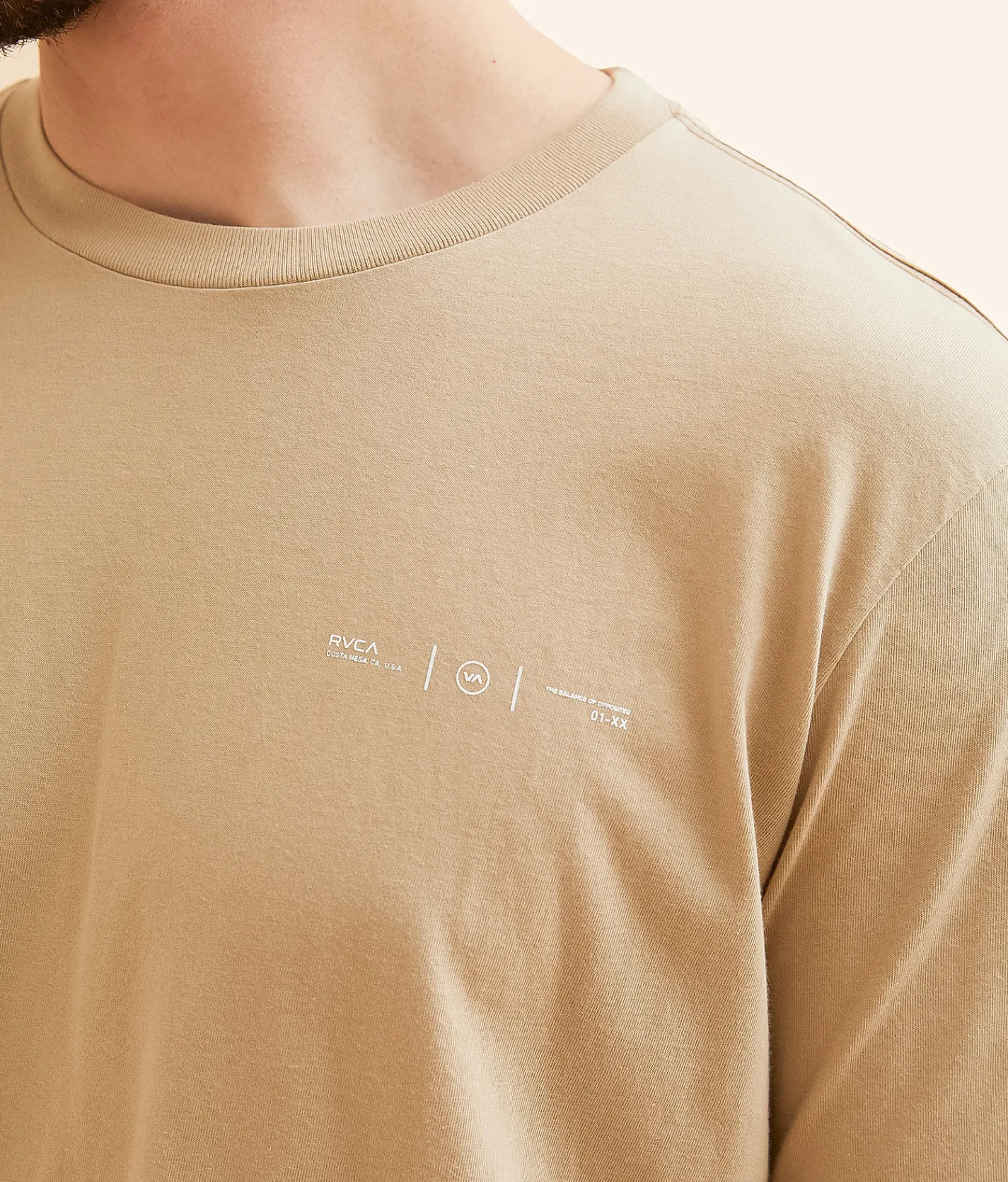 RVCA Check Box T-Shirt Khaki Online