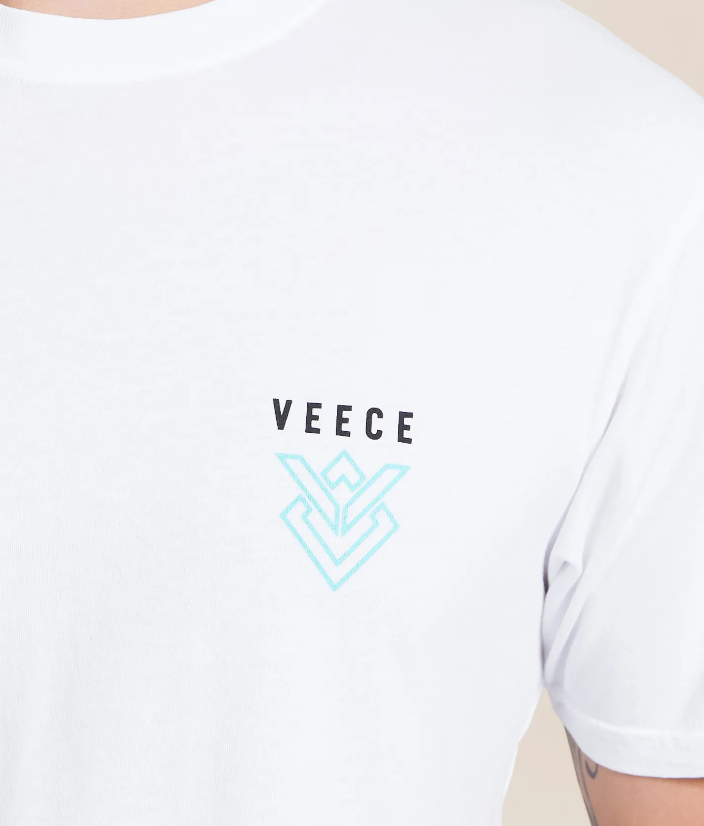 Veece Checkered T-Shirt White Discount