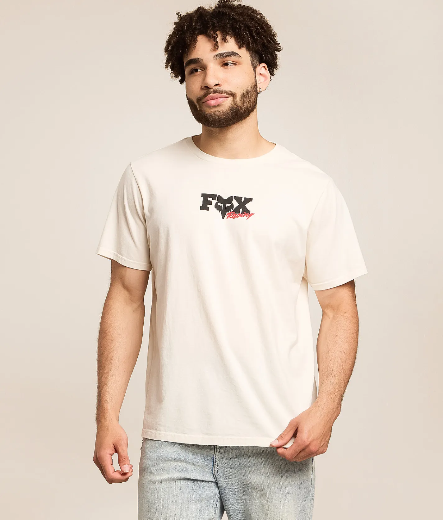 Tops|Graphic T-Shirts | Fox Checker 195 Original T-Shirt Bone