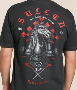 Tops|Graphic T-Shirts | Sullen Check Mate T-Shirt Vintage Black