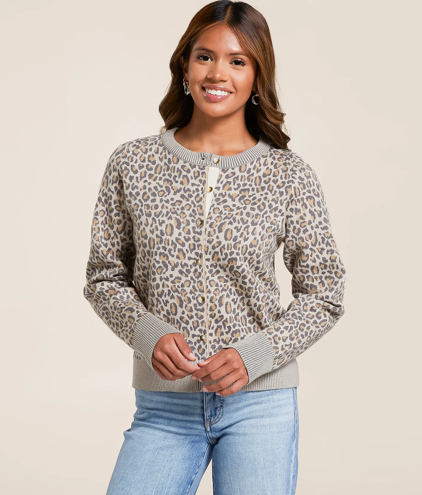Tops | Willow & Root Cheetah Cardigan Sweater Cheetah Print