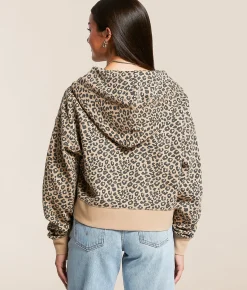 FITZ + EDDI Cropped Hoodie Cheetah