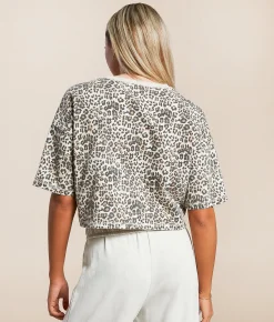 Tops | Gilded Intent Cropped T-Shirt Cheetah