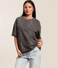 Tops | Gilded Intent Oversized T-Shirt Cheetah