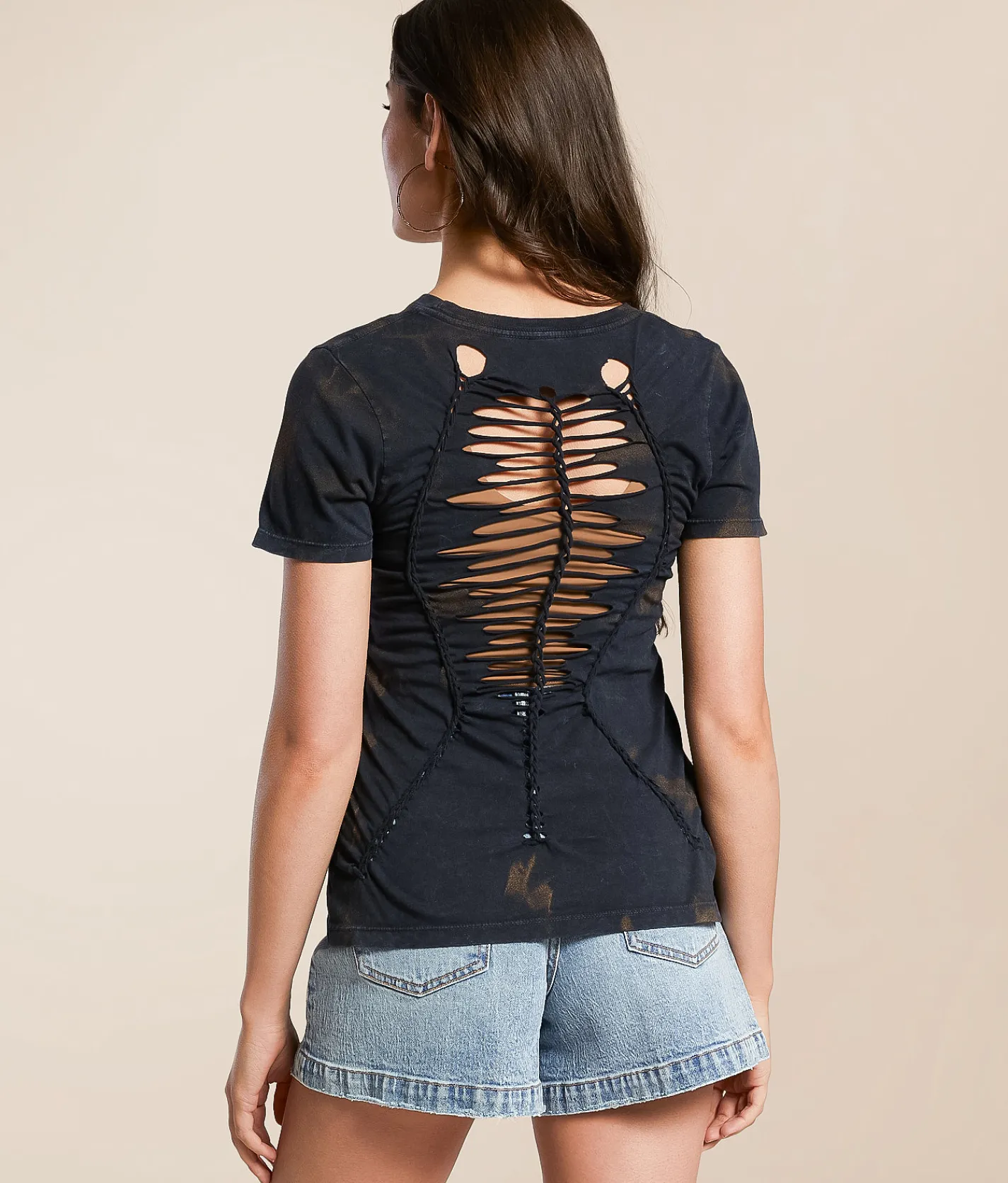 Tops | Affliction Chemawa Heights T-Shirt Black Lava Metallic Spray