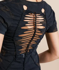 Tops | Affliction Chemawa Heights T-Shirt Black Lava Metallic Spray