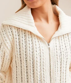 BKE Chenille Cardigan Sweater Cream New