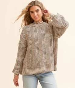 Tops | New In Chenille Sweater Mauve