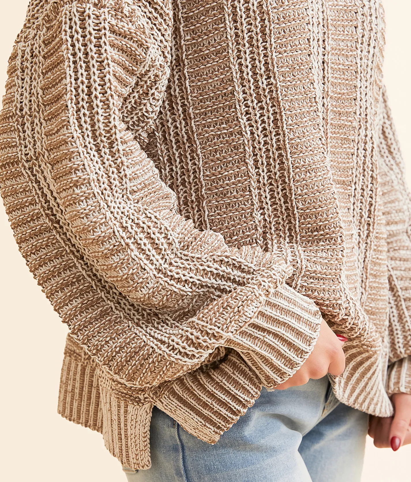 Tops | New In Chenille Sweater Mauve