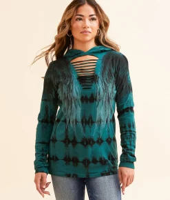 Tops | Affliction Cherielle Hoodie Flux Wash