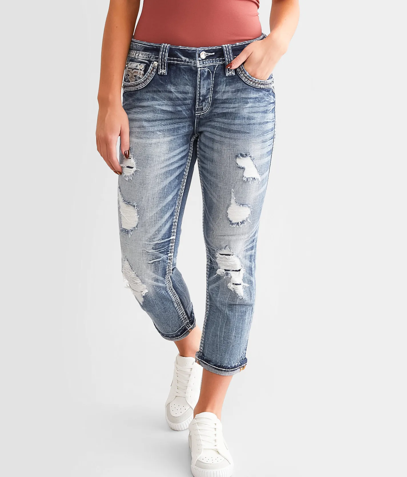 Rock Revival Cheska Easy Stretch Capri Jean Cheska EC200 Sale