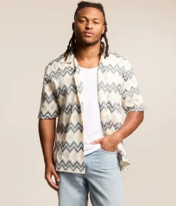 Sunset x Vine Chevron Shirt Blue Best