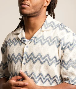 Sunset x Vine Chevron Shirt Blue Best